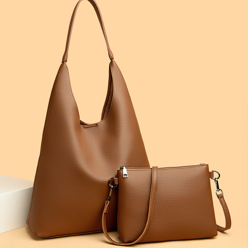 Sac épaule rétro grande capacité en cuir souple