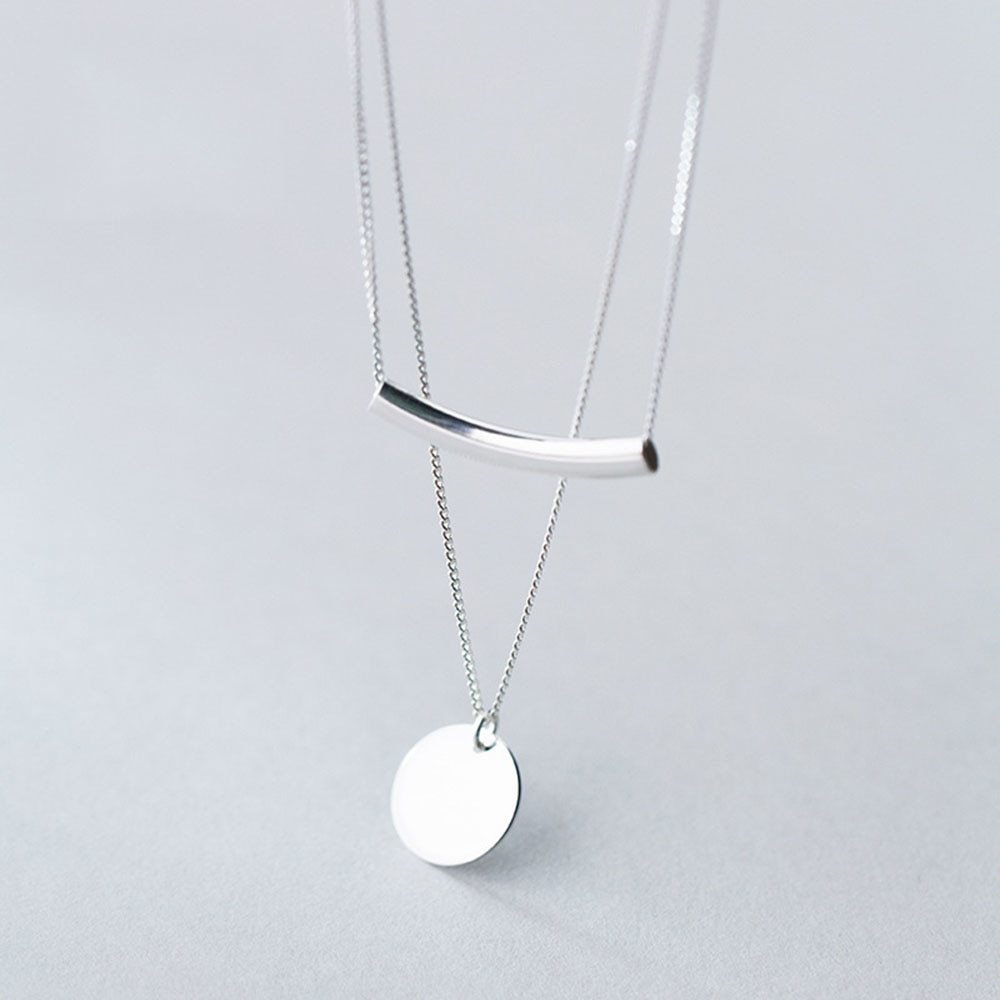 Collier en Argent 925, Style Minimaliste et Vintage