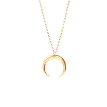Collier pendentif lune et croissant