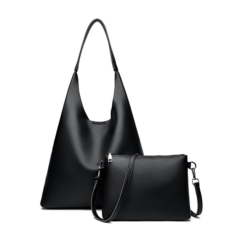 Sac épaule rétro grande capacité en cuir souple