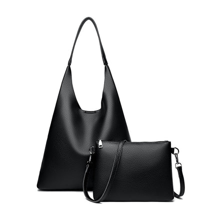 Sac épaule rétro grande capacité en cuir souple